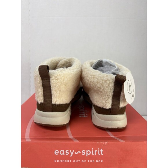 Easy Spirit Women's Trippin Cozy Booties Boots Light Natural Fuzzy Warm Sz 8.5M - Picture 3 of 6